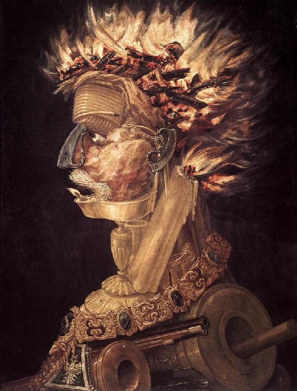 ARCIMBOLDO, Giuseppe The Fire jhjhjh Sweden oil painting art